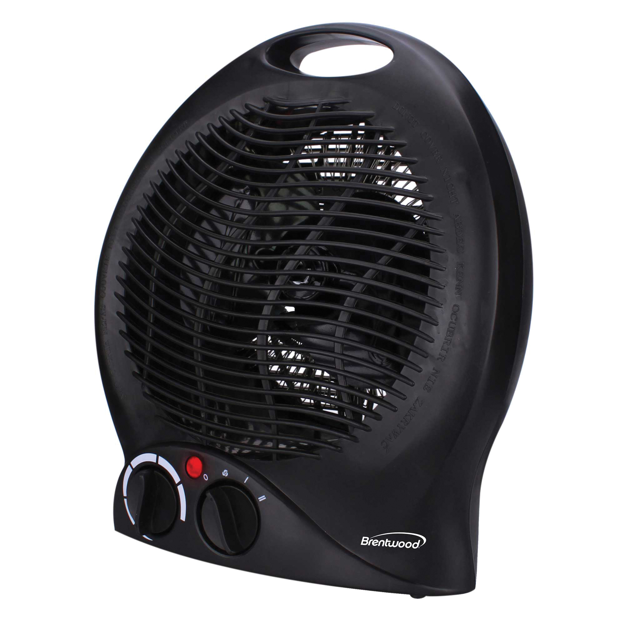 Brentwood Kool Zone Portable Electric Space Heater and Fan — 1,500W, Adjustable Thermostat, Black, Model# H-F301BK
